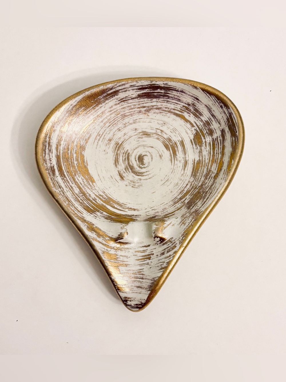 1960’s Royal Haeger 113 22kt Gold Tweed Ashtray Mid Century Modern USA